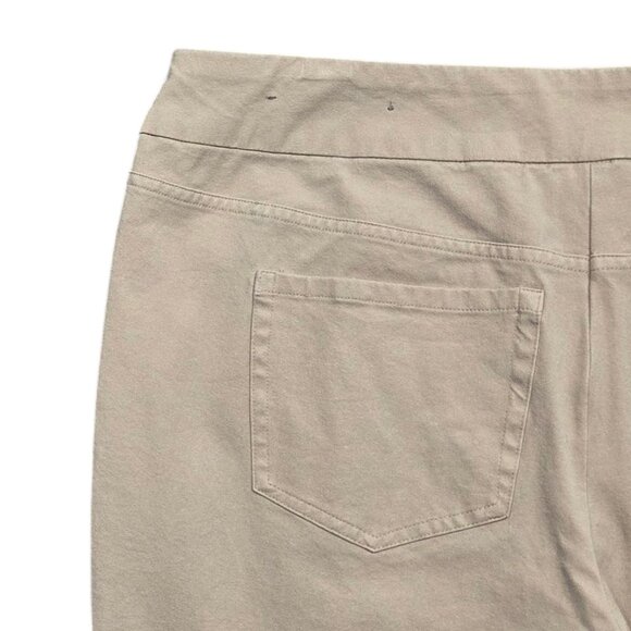 Soft Surroundings Superla Stretch Pants Womens Large Beige Skinny Ankle‎ STAIN - Picture 7 of 9
